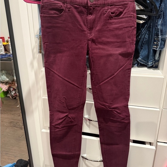 Express Pants - Express Burgundy Skinny Pants
